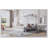 Queen Size Metal Canopy Platform Bed With Upholstered Headboard And Two Storage Drawer