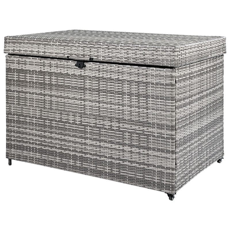 230 Gallons Water Resistant Lockable Deck Box, Gray