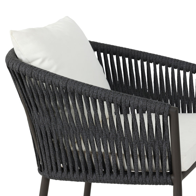 Porto Patio Bar Stool, 31.1", Black, Charcoal