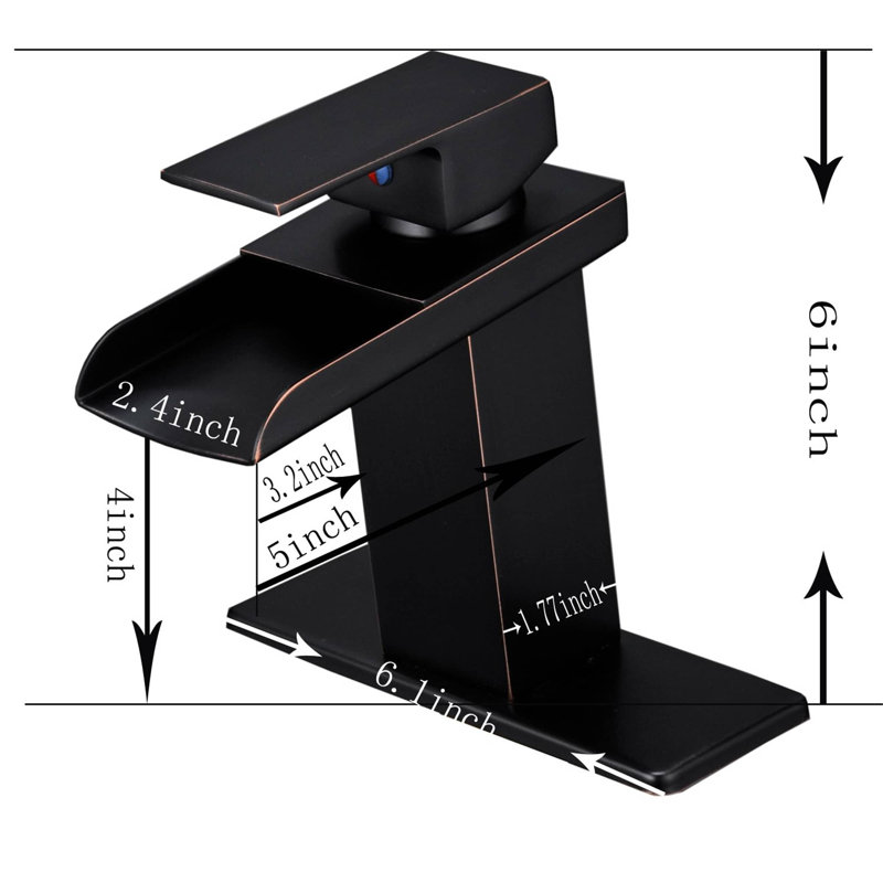 Single-handle Bathroom Faucet with Drain Assembly, Oil Rubbed Bronze