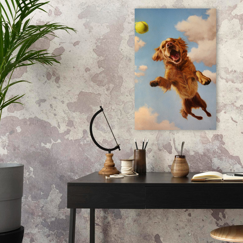 Fetch - animaux, chiens, art, H 24 po x l 16 po
