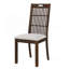 Ensemble de 2 chaises de salle à manger rustiques, chaises d'appoint de style campagnard avec dossier à lattes, siège rembourré, finition en bois patiné, assemblage facile