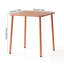 Table carrée d'extérieur rouge de Sera pour quotidien d'intérieur et de café, imperméable, de forme classique, plus flexible, salle à manger de 27,98 po de largeur pour loisirs, peinture renforcée, facile à nettoyer, taille X-1193471327
