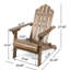 Chaises Adirondack en bois avec pieds robustes