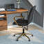 Fauteuil de direction pivotant rembourré à dossier moyen avec accoudoirs-1395143011-1395143012