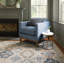 Tapis bleu en jute tissé à la main Pali-50730829