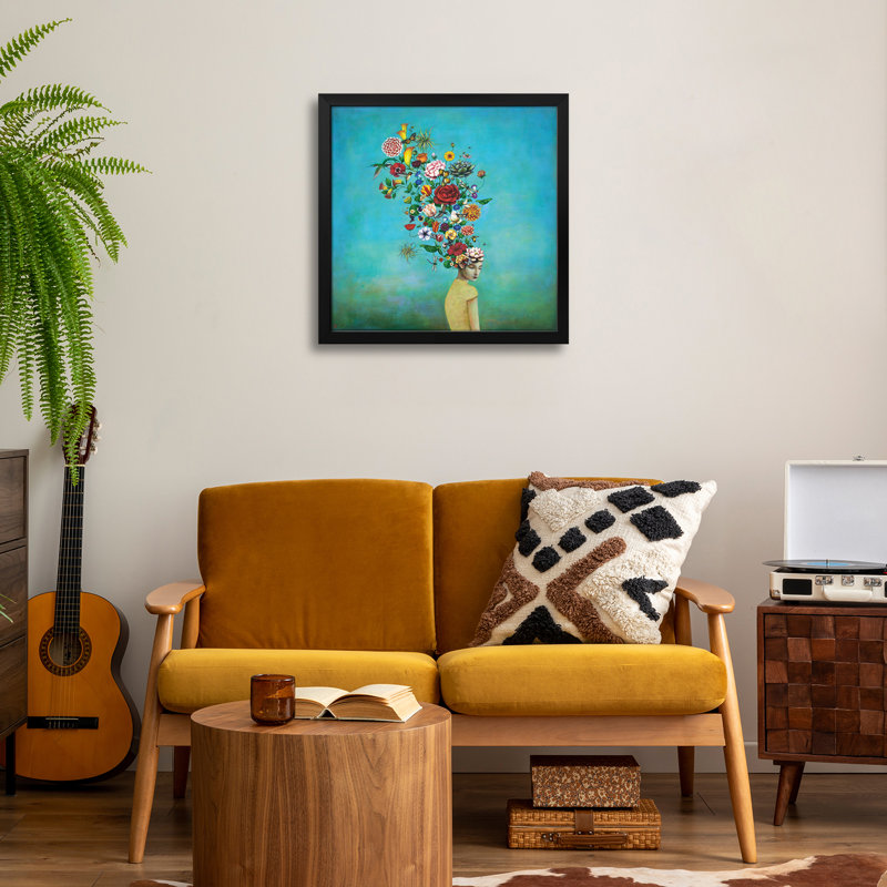 «A Mindful Garden», affiche encadrée par Duy Huynh, H 16 po x l 16 po