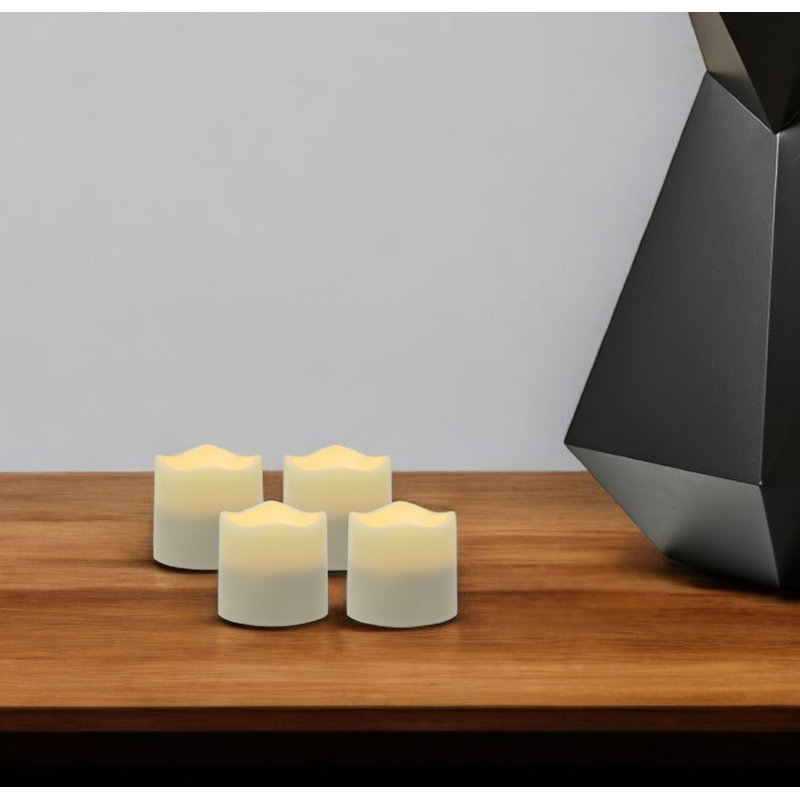 Set of Four Ivory Flameless Tealight Candle