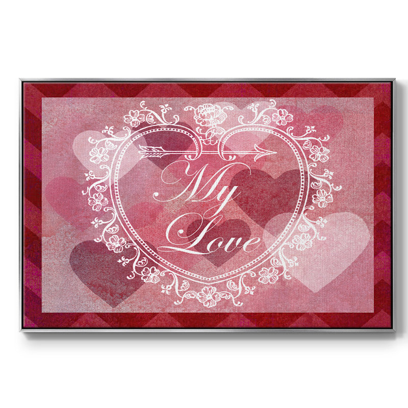 DIY Love Collection A, reproduction d'art sur toile, Argent, H 25 po x l 37 po x P 2 po