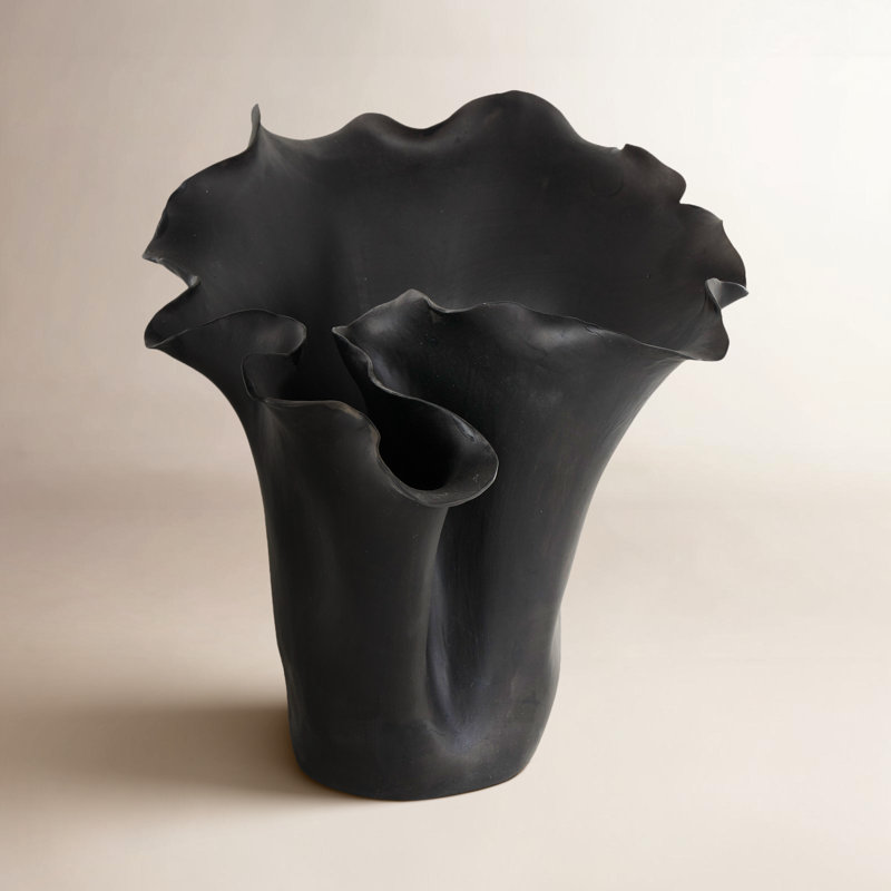 Bia Ceramic / Porcelain Table Vase, Black
