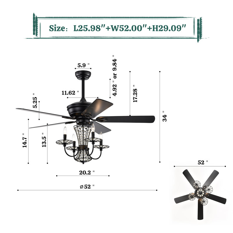 Freja Ceiling Fan with Light Kit