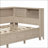 Twin Size Pine Wood Daybed with Storage Shelves &amp; 3 Drawers - Antique White Milk, No Box Spring Needed