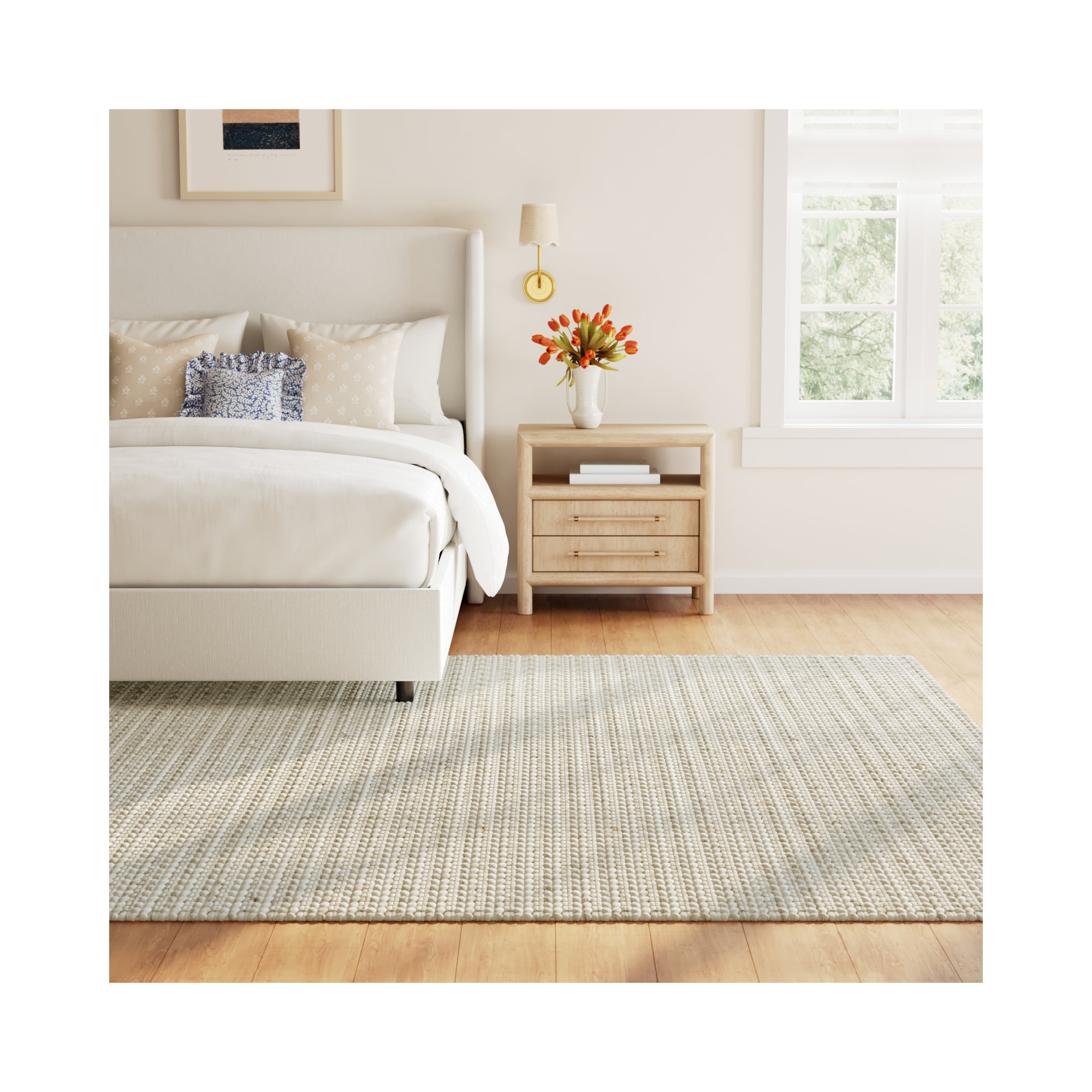 Rosemead Handmade Rug, Rectangle 6' x 9'