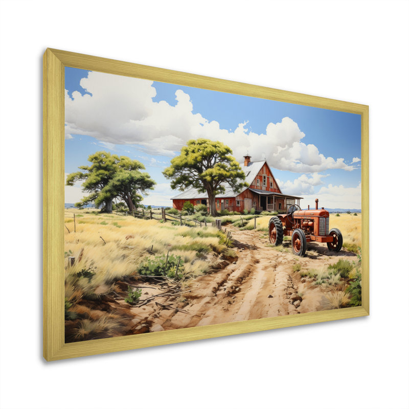 Impression sur toile Barns Rustic Charm, Encadrement doré, H 12 po x l 20 po x P 1 po