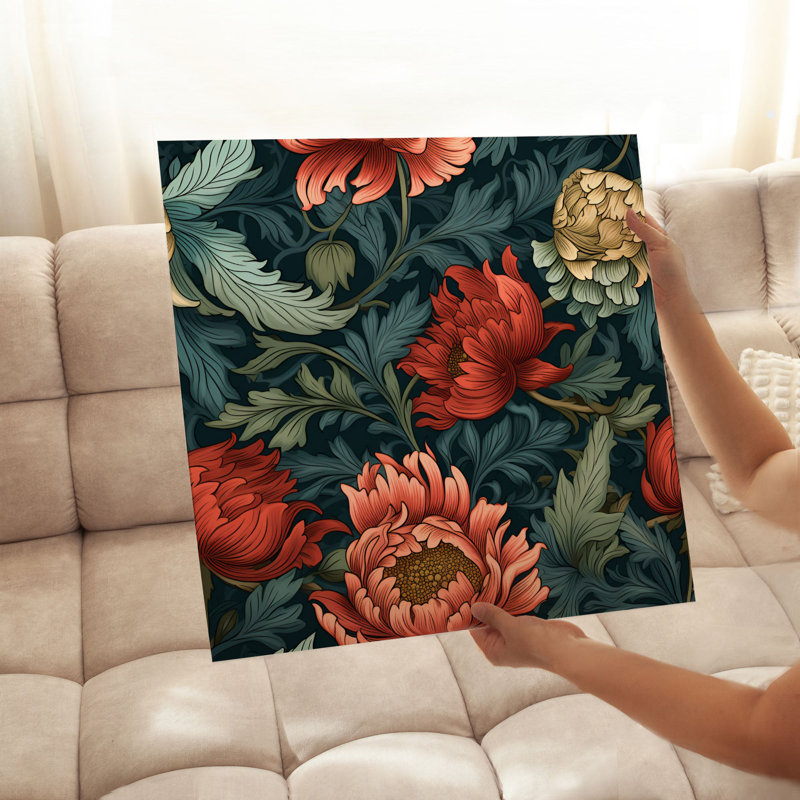 Floral, William Morris, reproduction d'art classique sans cadre, H 20 po x l 20 po