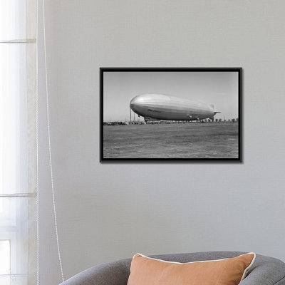 " 1920s German Rigid Airship Graf Zeppelin D-LZ-127 Moored Being Serviced By Small Crew October 10 1928 Lakehurst New Jersey USA " by Vintage Images