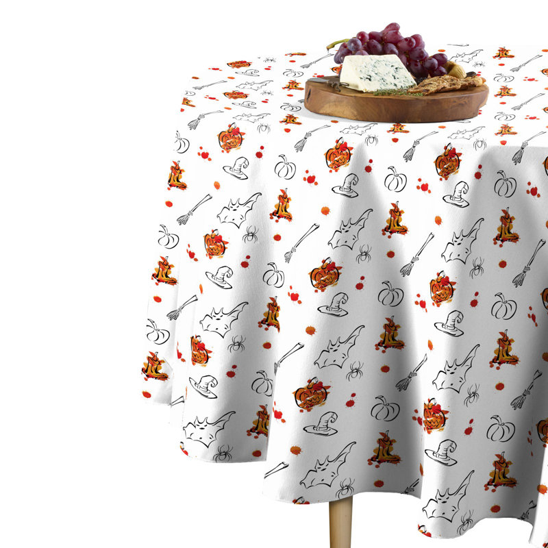 Koch Geometric Round Tablecloth, 102" W x 102" L