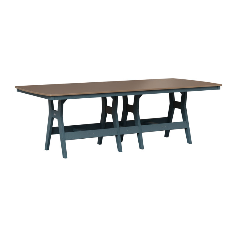 Harbor Outdoor Bar Table, Slate, 38.87" H x 96" W x 44" D, Hammered Top Bronze