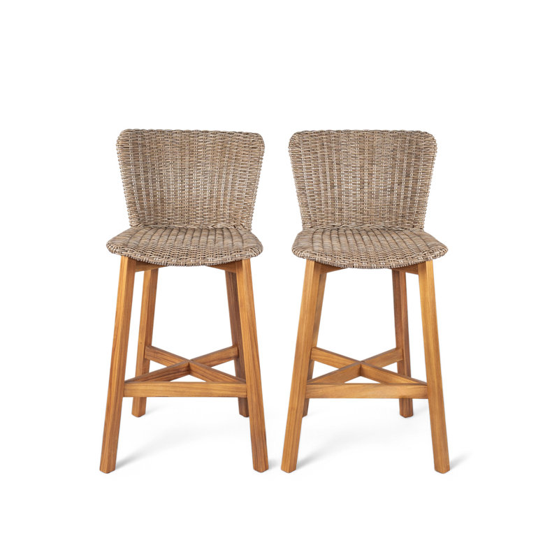 Tabouret de bar d'extérieur Lymington (sans la table), Marron clair