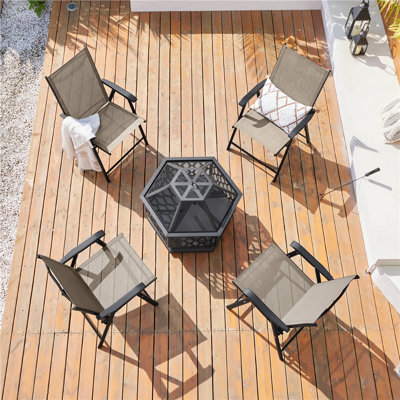 Foldable Outdoor Patio Dining Armchair