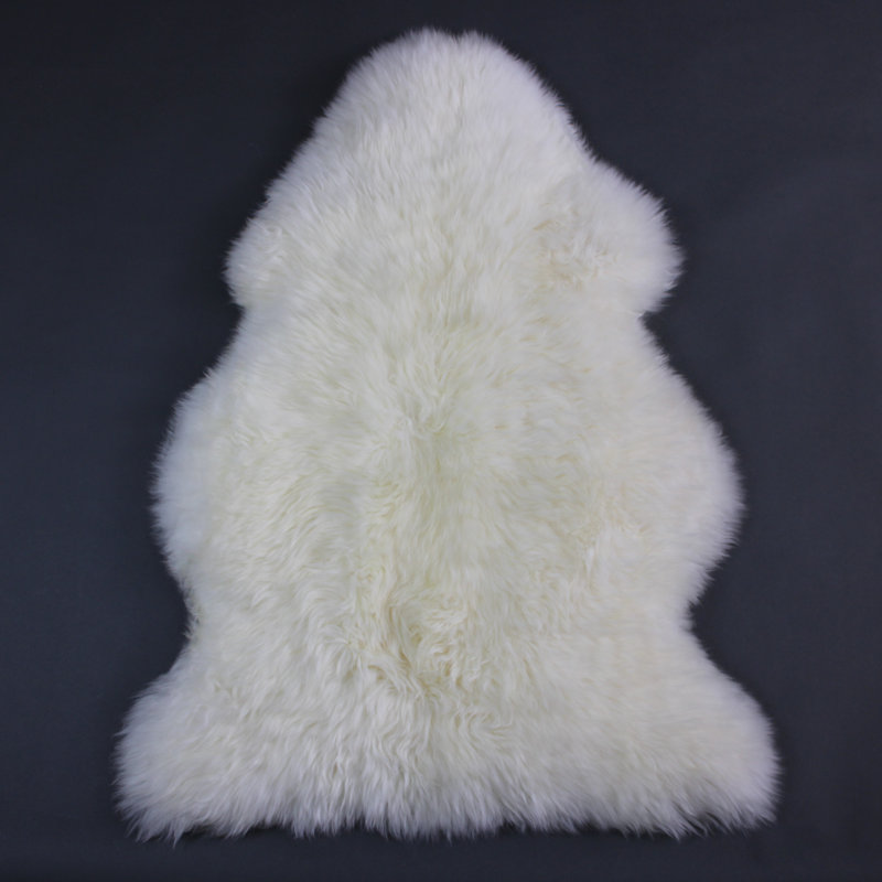Coen Solid Colour Sheepskin 60cm X 90cm Area Rug