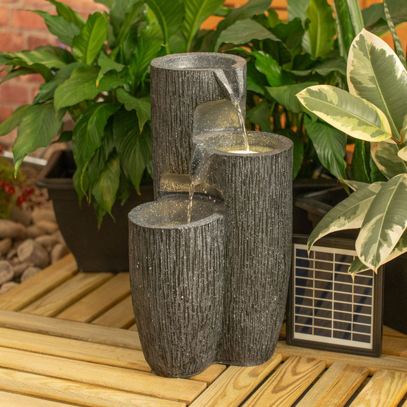 Outdoor Cascade Fountain with Lights