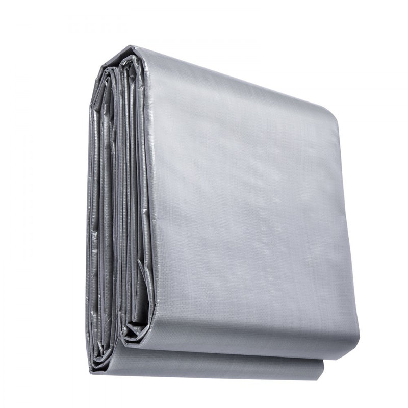 Tarp Waterproof, Plastic Poly Tarp Cover 10 Mil, Multi Purpose Tear UV, Silver, 0.2' H x 16' W x 20' D