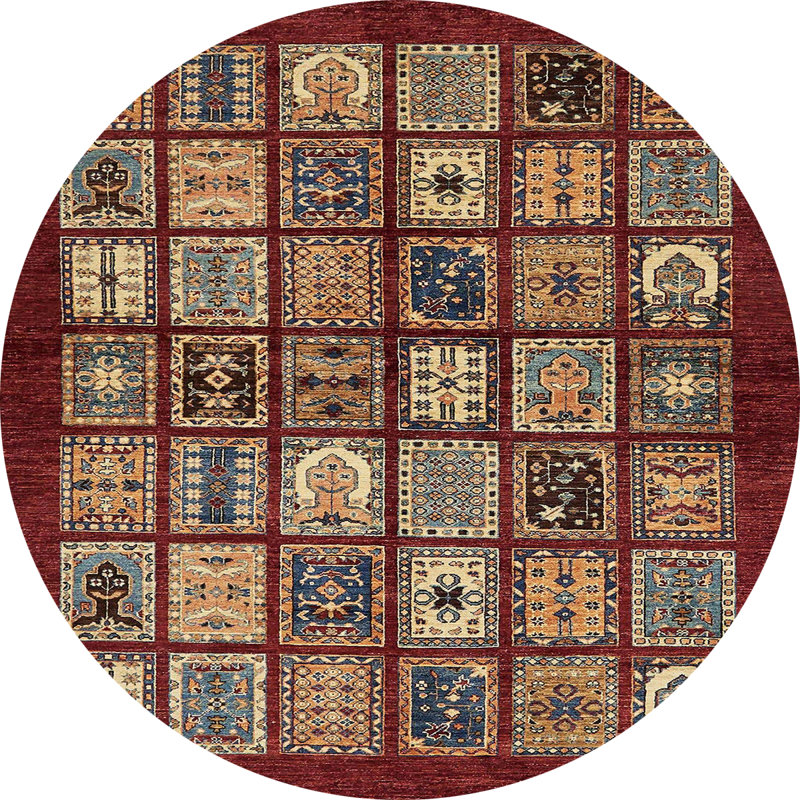 Tapis abstrait moderne 636, Rond 5 pi