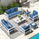 Charlsa 9 - Person Patio Conversation Sets with Cushions