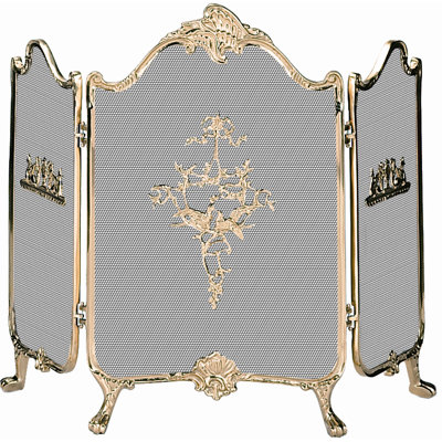 Flournoy Brass Fireplace Screen
