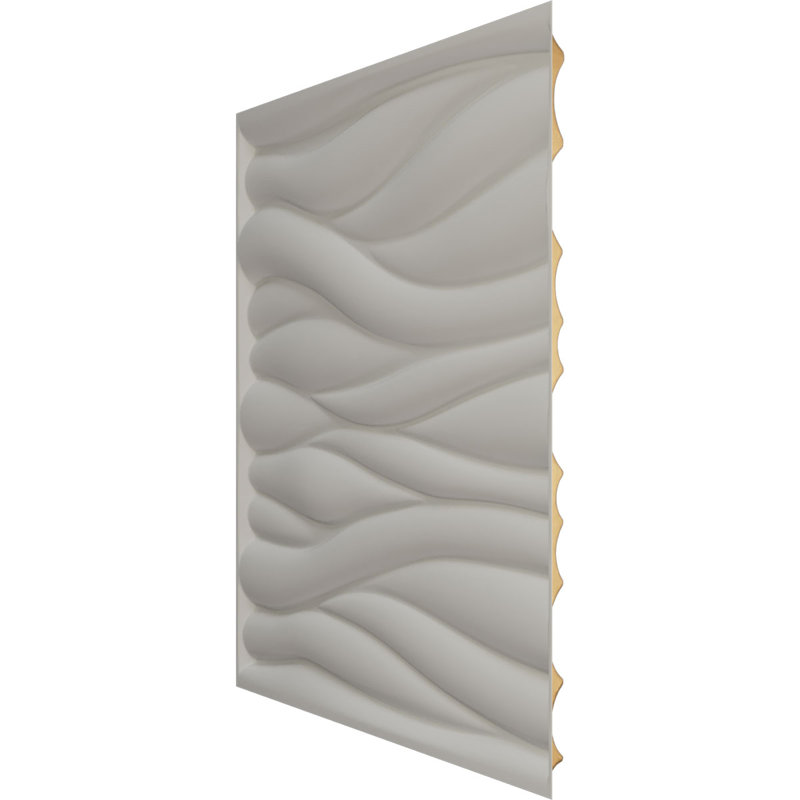 Panneau mural 3D décoratif Ripple EnduraWall, Doré brillant