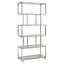 Kaley 82" H x 38" W Stainless Steel Etagere Bookcase