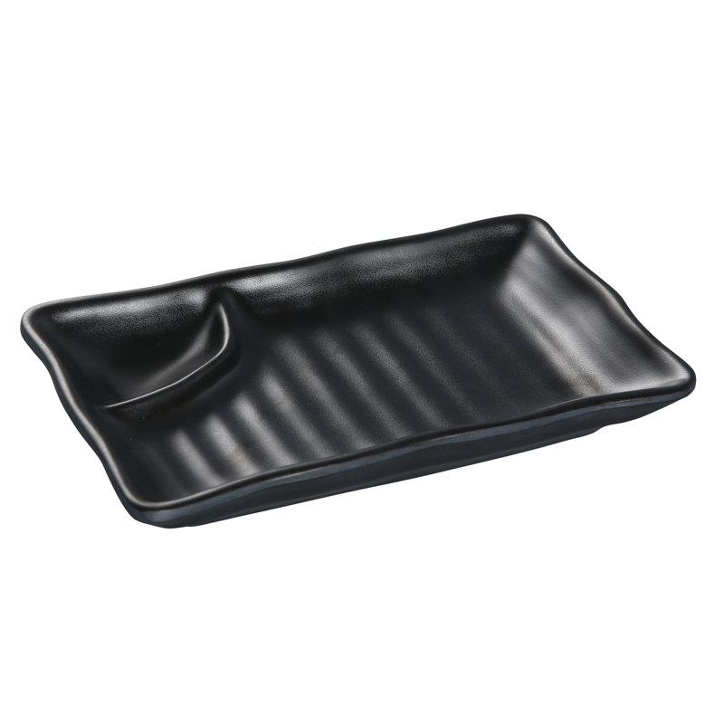 Black Pearl New Compartment Melamine Dinner Plate