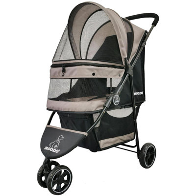 Escort 3 Wheel Dog Cat Pet Stroller For Dogs Cats Best Lightweight Foldable Portable Compact Jogger All Terrain Travel Pet Gear System Puppy Doggie Bu