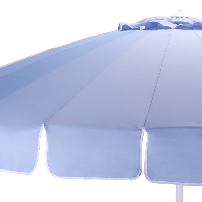 Parasol à manivelle 9 pi Panza, Bleu pastel
