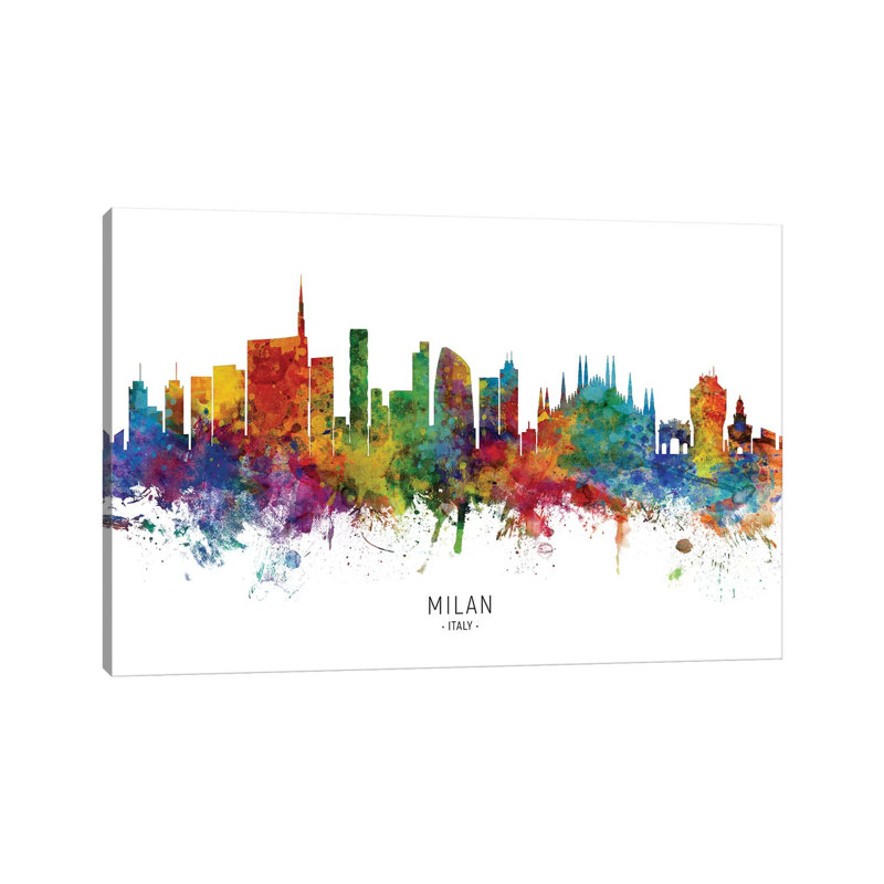 Milan Italy Skyline by Michael Tompsett - Wrapped Canvas Print, 101.6 cm H x 66.04 cm W x 1.91 cm D