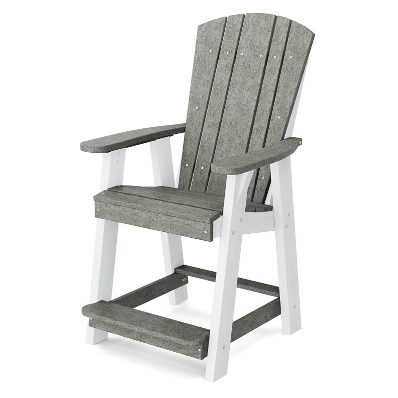 Heritage Balcony Chair, Dark Gray/White