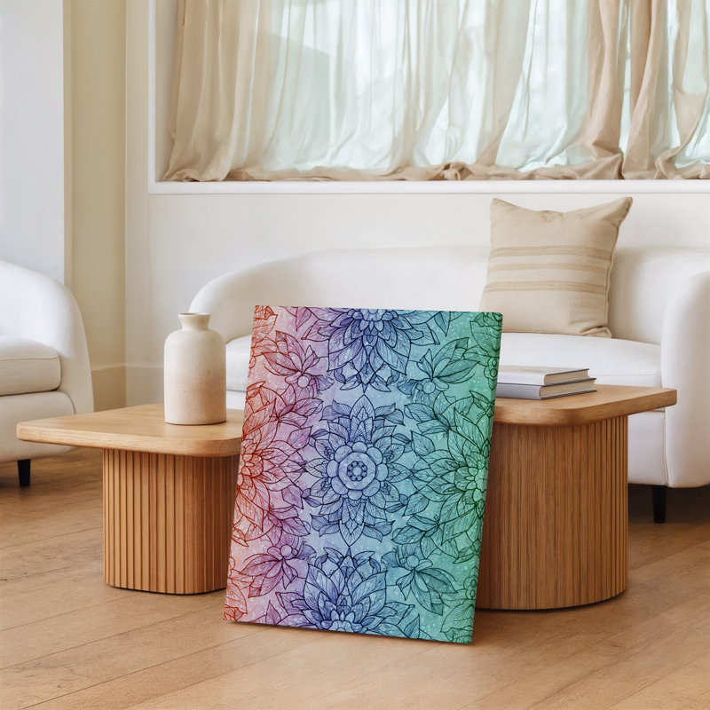 Reproduction d'art sur toile, "Mandala", toile, H 12 po x l 9 po