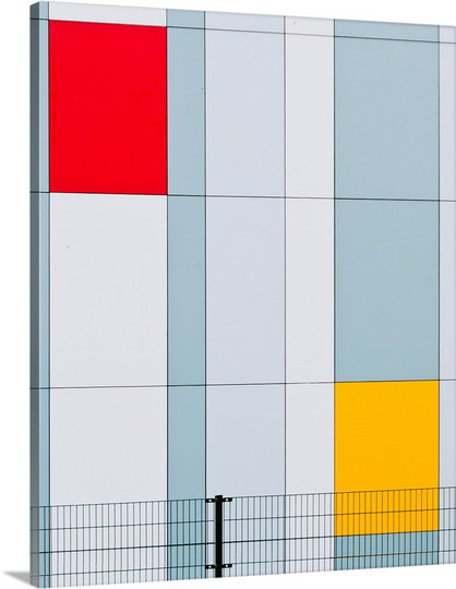 « mondrian style » par henk van maastricht, impression sur toile, H 20 po x l 16 po