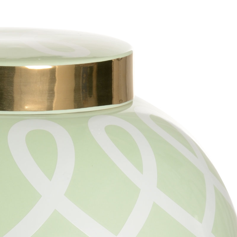 «Sarah Jar» par Shayla Copas, Vert clair / or