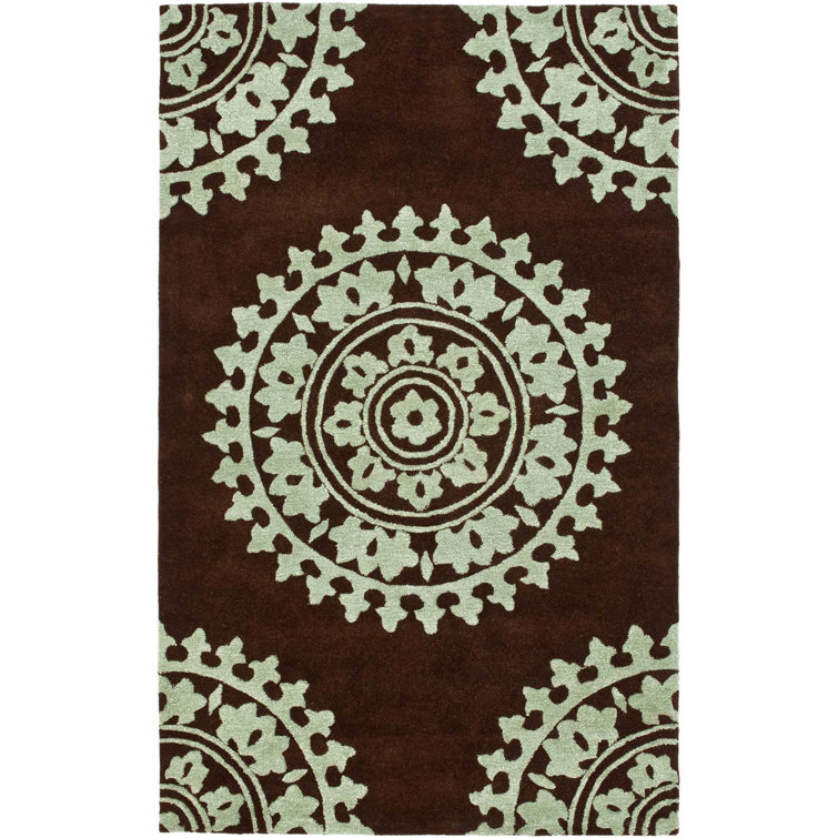 Candelo Hand Tufted Wool & Viscose Pile Floral Rug