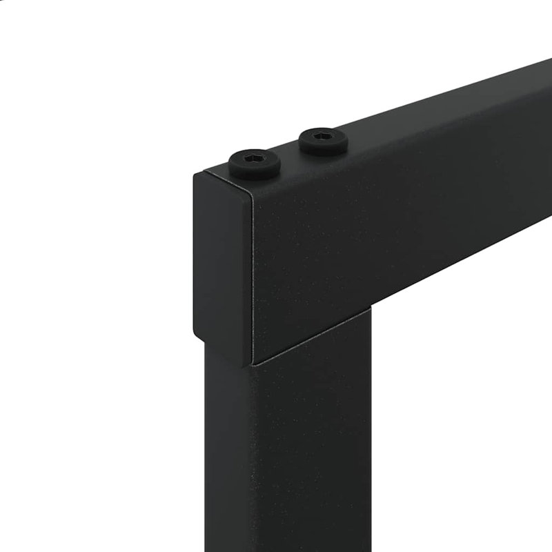  Support à bois de chauffage noir en acier 21,7 po x 11,8 po x 24 po