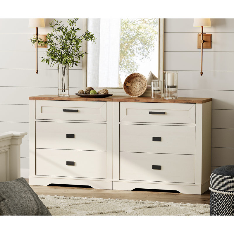Commode 8 tiroirs pour chambre blanche, Blanc