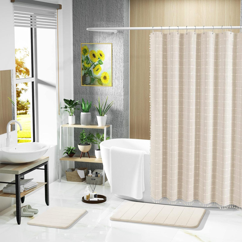 Tapis de bain Hutner, Crème