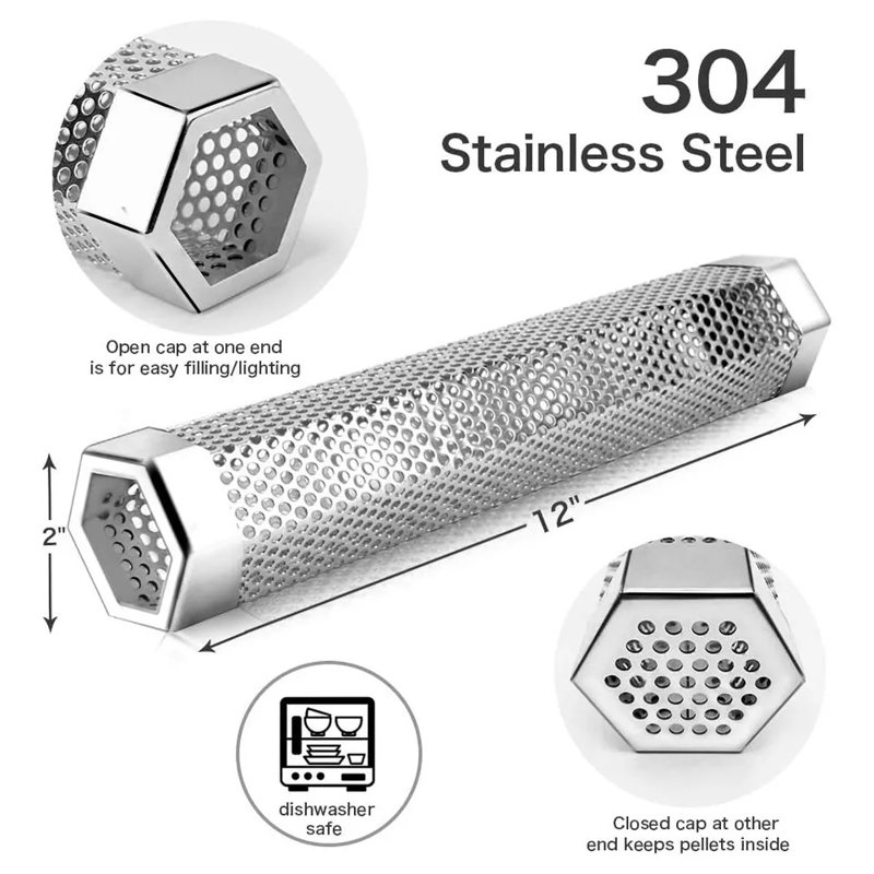 Tuyau de fumée 12 po en acier inoxydable pour barbecue