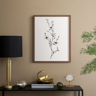Reproduction florale vintage encadrée CCxxviii - bois massif
