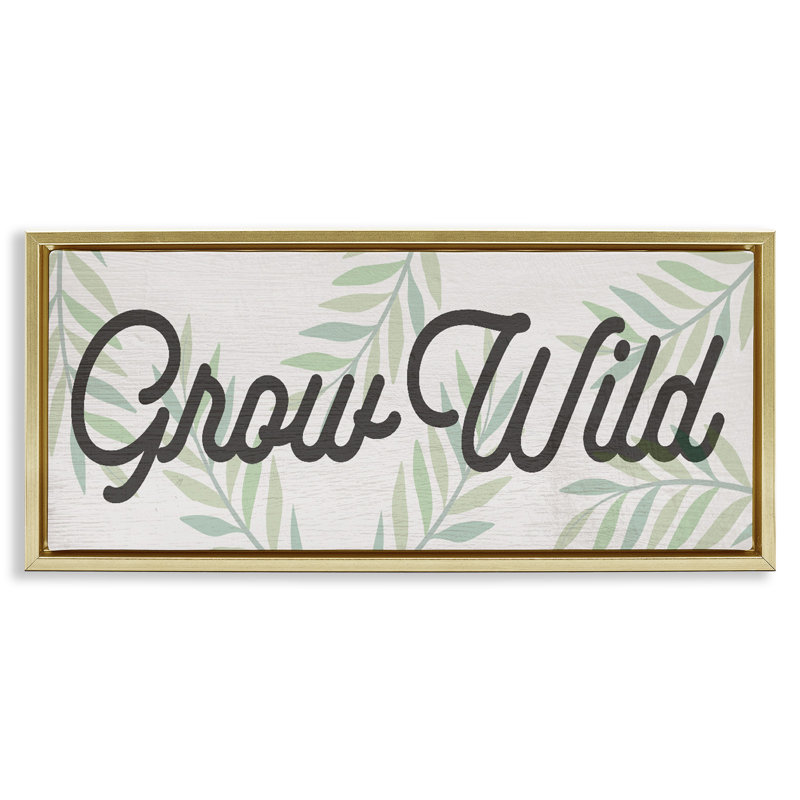 Cadre flottant Subtle Grow Wild, design par Lil 'Rue, H 14 po x l 31 po, Cadre flottant métallique doré