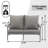 Patio Sofa Outdoor Loveseat Sofa 2-Seater