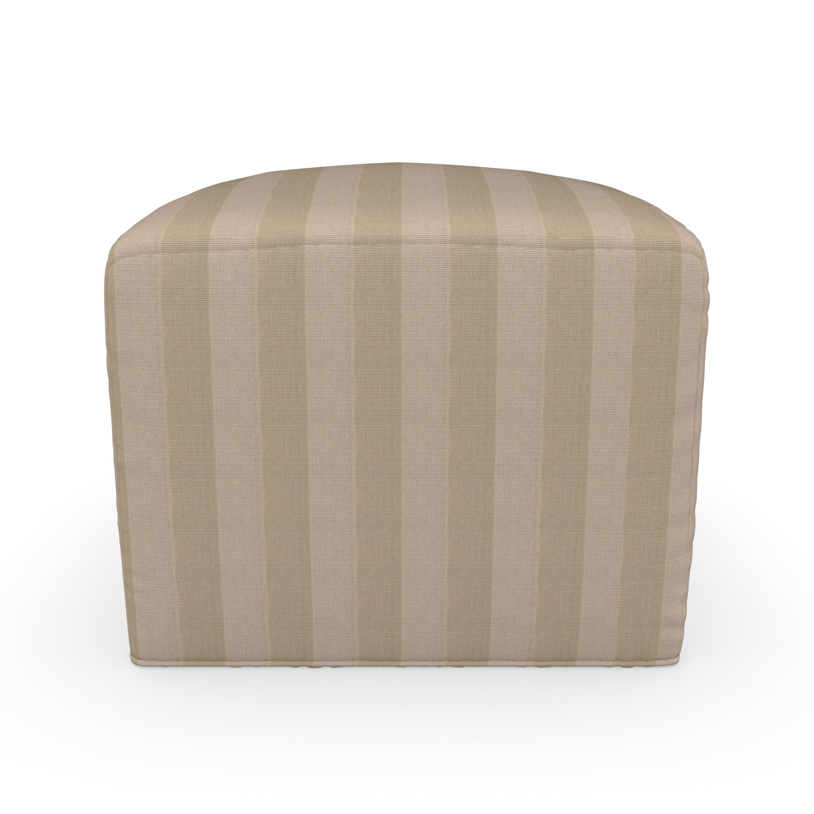 Praia Sunbrella® Patio Ottoman, 18" H x 22" W x 22" D, Expressive Sparrow Striped Sunbrella®
