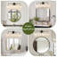 Applique murale de salle de bain à 4 lumières avec variateur et abat-jour en verre transparent texturé à motif de feuilles-1304929207-1304929226